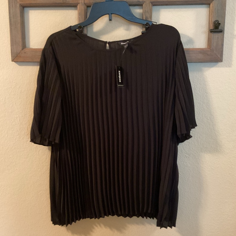 Express Black pleated blouse